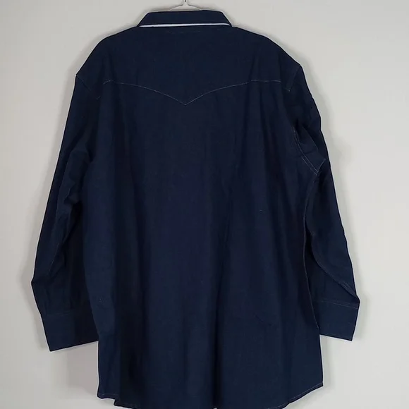 Carhartt Western Shirt 8.5oz Cotton Heavy Duty Pearl Snap Size 20x36 (3x-4x) - Picture 4 of 11